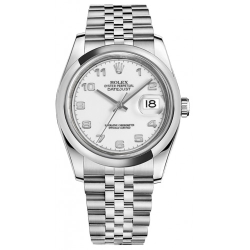 Rolex Datejust 36 White Dial Jubilee Bracelet Watch 116200-WHTADJ