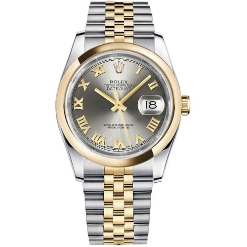 Rolex Datejust 36 Steel Roman Numeral Dial Watch 