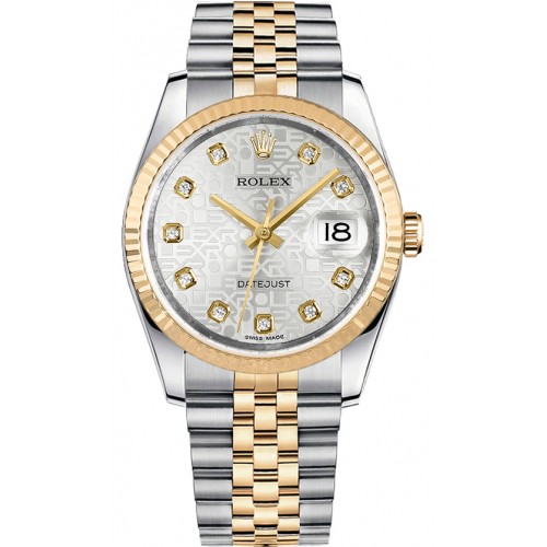 Rolex Datejust 36 Silver Jubilee Diamond Women's Watch 116233-SLVJDJ