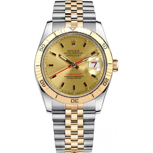Rolex Datejust 36 Yellow Gold & Steel Watch 116263-GLDSJ