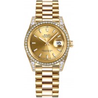 Rolex Datejust 31 Solid 18k Gold Women's Watch 178158-CHPSP