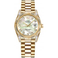 Rolex Datejust 31 Solid 18k Gold Watch 178238-MOPDP