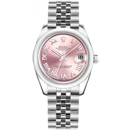 Rolex Datejust 31 Pink Roman Numeral Dial Watch 178240-PNKRJ
