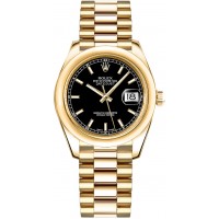 Rolex Datejust 31 Gold Watch 178248-BLKSP
