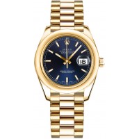 Rolex Datejust 31 Blue Dial Gold Women's Watch 178248-BLUSP