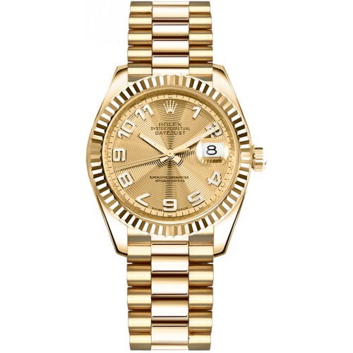 Rolex Datejust 31 Women's Automatic Gold Watch 178278-CHPCAP
