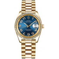 Rolex Datejust 31 Blue Dial Yellow Gold Watch 178288-BLUCAP