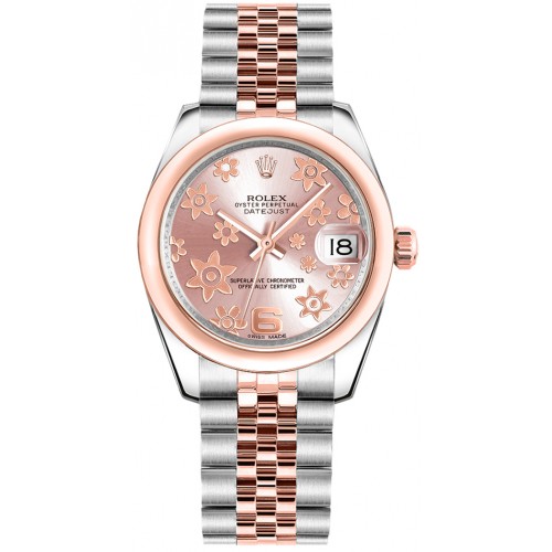 Rolex Datejust 31 Pink Floral Motif Dial Watch 178241-PNKFMJ