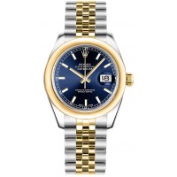Rolex Datejust 31 Blue Dial Gold & Steel Women's Watch 178243-BLUS