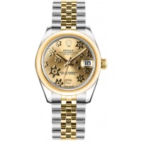 Rolex Datejust 31 Champagne Floral Motif Dial Watch 178243-CHPFMJ