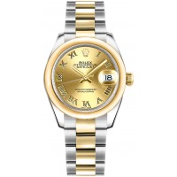 Rolex Datejust 31 Champagne Roman Numeral Dial Watch 178243-CHPRO