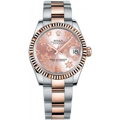 Rolex Datejust 31 Pink Floral Motif Women's Watch 178271-PCHFMO