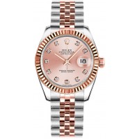 Rolex Datejust 31 18k Rose Gold & Oystersteel Watch 178271-PNKDJ