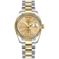 Rolex Datejust 31 Solid 18k Yellow Gold & Steel Watch 178273-CHPCAO