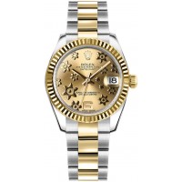Rolex Datejust 31 Steel and 18k Yellow Gold Watch 178273-CHPSO