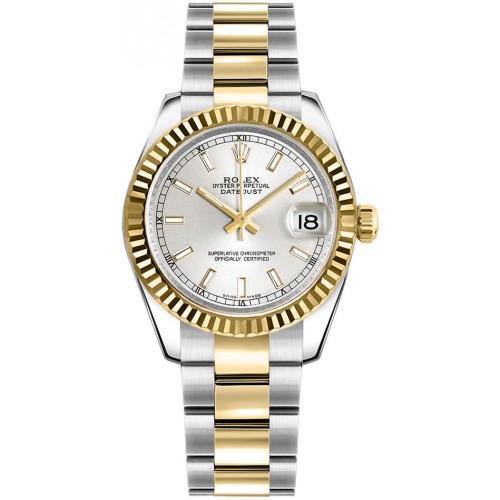 Rolex Datejust 31 Yellow Gold Fluted Bezel Watch 178273-STLSO