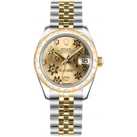 Rolex Datejust 31 Champagne Floral Motif Dial Watch 178343-CHPFMJ
