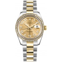 Rolex Datejust 31 Champagne Diamond Watch 178383-CHPCAO