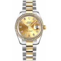 Rolex Datejust 31 Diamond Bezel Women's Watch 178383-CHPDO