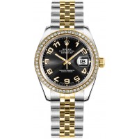 Rolex Datejust 31 Black Dial Yellow Gold & Steel Watch 178383-BLKCAJ