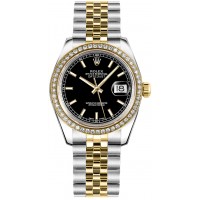 Rolex Datejust 31 Black Dial Jubilee Bracelet Watch 178383-BLKSJ