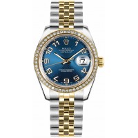 Rolex Datejust 31 Blue Dial Diamond Watch 178383-BLUCAJ