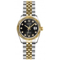 Rolex Lady-Datejust 26 Black Dial Women's Watch 179173-BLKJDJ