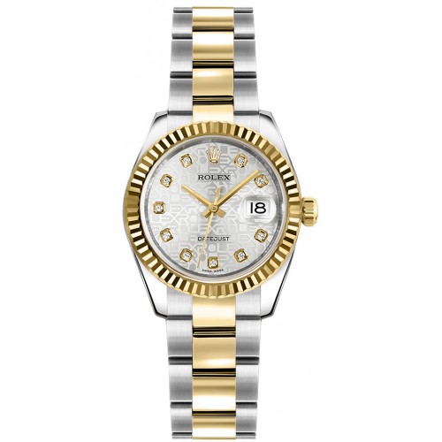 Rolex Lady-Datejust 26 Silver Dial Women's Watch 179173-SLVJDO