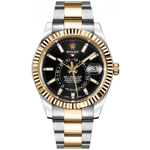 Rolex Sky-Dweller Black Dial Men's Watch 326933-BLACK