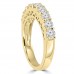 1.20 ct Round Cut Diamond Wedding Band Ring in Prong Setting In Yellow Gold