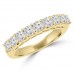 1.20 ct Round Cut Diamond Wedding Band Ring in Prong Setting In Yellow Gold