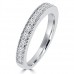 0.65 ct Ladies Round Cut Diamond Wedding Band Ring With Millgrain Edge 