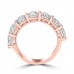 2.10 ct Ladies Round Cut Diamond Wedding Band Ring in 14 kt Rose Gold
