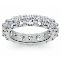 4.00 ct Ladies Round Cut Diamond Eternity Wedding Band Ring 