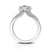 1.50 ct Ladies Round Cut Diamond Engagement Ring In 14 kt White Gold