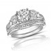 2.50 Ct TW Round Diamond Engagement Ring With Wedding Band
