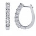 0.50 ct Ladies Diamond Hoop Earring in 14 kt White Gold