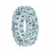 4.50 ct Two Row Diamond Eternity Wedding Band Ring 