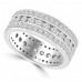 3.75 ct Ladies Round Cut Diamond Eternity Wedding Band Ring