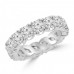 4.00 ct Ladies Round Cut Diamond Eternity Wedding Band Ring 14 kt White Gold