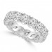4.00 ct Ladies Round Cut Diamond Eternity Wedding Band Ring 14 kt White Gold