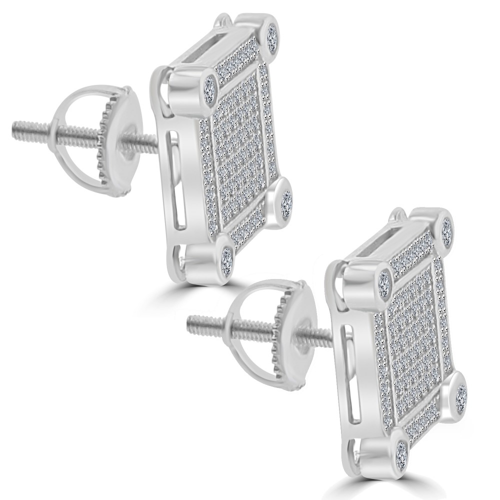 Orecchini A Perno In Argento 925 Con Zirconia Cubica Blu – 3-8mm, Ipoallergenici, Regalo In Scatola