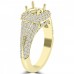 1.27 ct Ladies Round Cut Diamond Semi Mounting Engagement Ring in 14 kt Yellow Gold