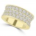 6.92 ct Three Row Round Cut Diamond Eternity Wedding Band Ring ( G Color SI-1 Clarity) 