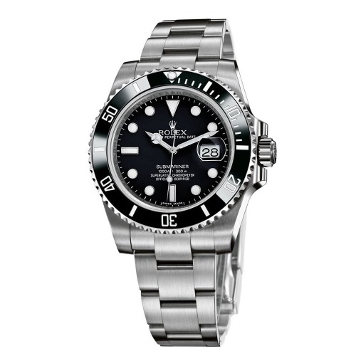 Rolex Submariner Black Dial Ceramic Bezel Steel Mens Watch 