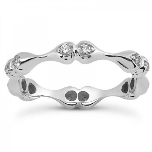 0.36 ct Ladies Round Cut Diamond Eternity Wedding Band Ring